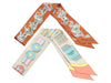 Hermès Chevaux en Liberté and Carré en Boucles Silk Twilly Pair