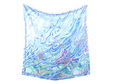 Hermès De la Mer au Ciel Silk Scarf 90cm