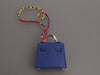 Hermès Blue Electrique Tadelakt Micro Kelly Twilly Bag Charm