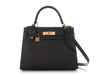 Hermès Black Epsom Kelly 28
