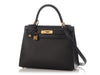 Hermès Black Epsom Kelly 28