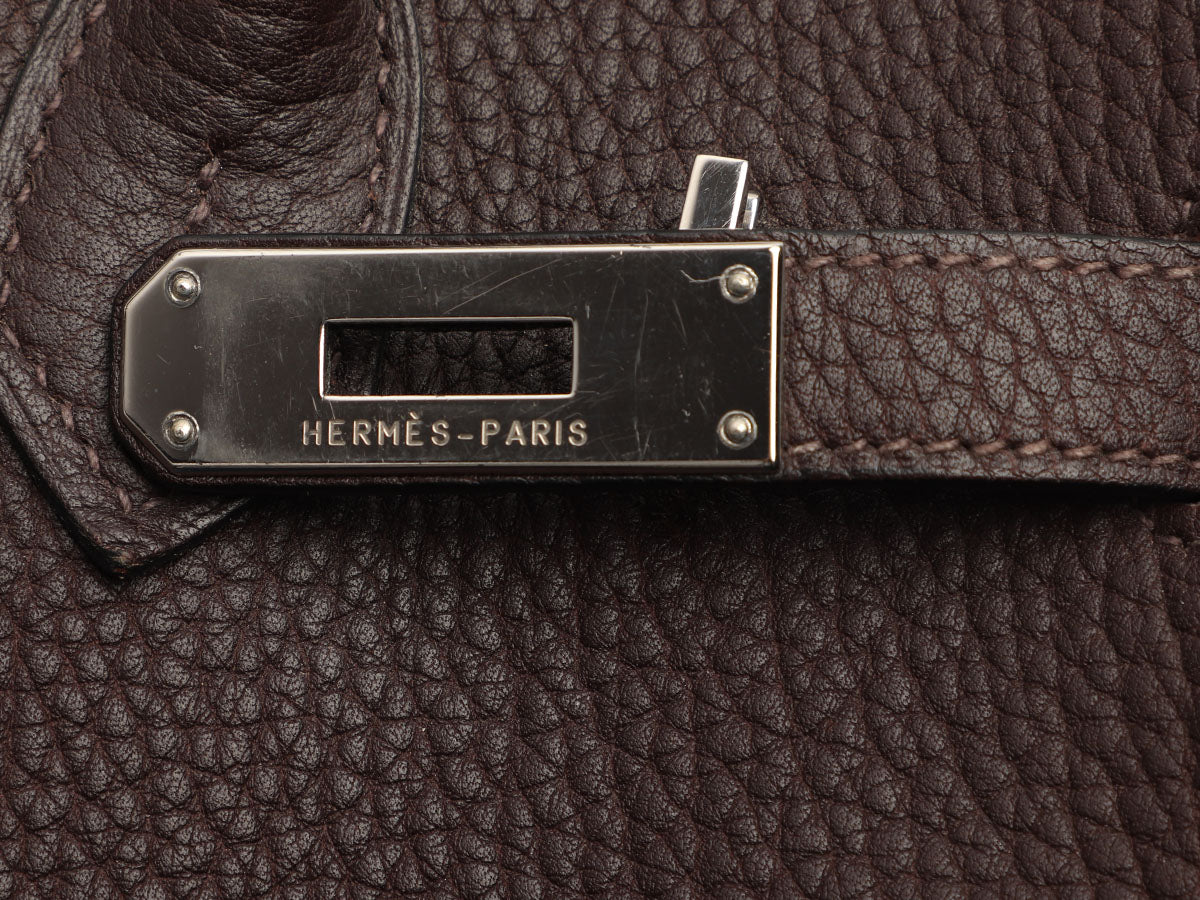 Hermès Chocolate Fjord Birkin 30 - Image 10