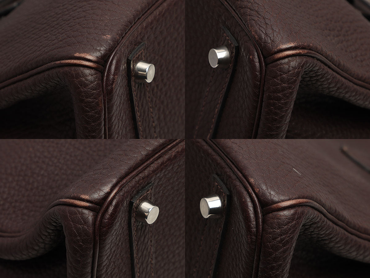 Hermès Chocolate Fjord Birkin 30 - Image 9