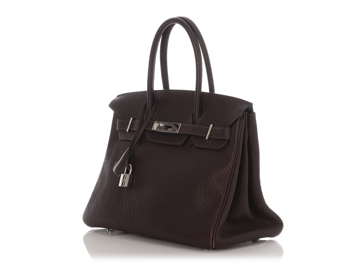 Hermès Chocolate Fjord Birkin 30 - Image 4