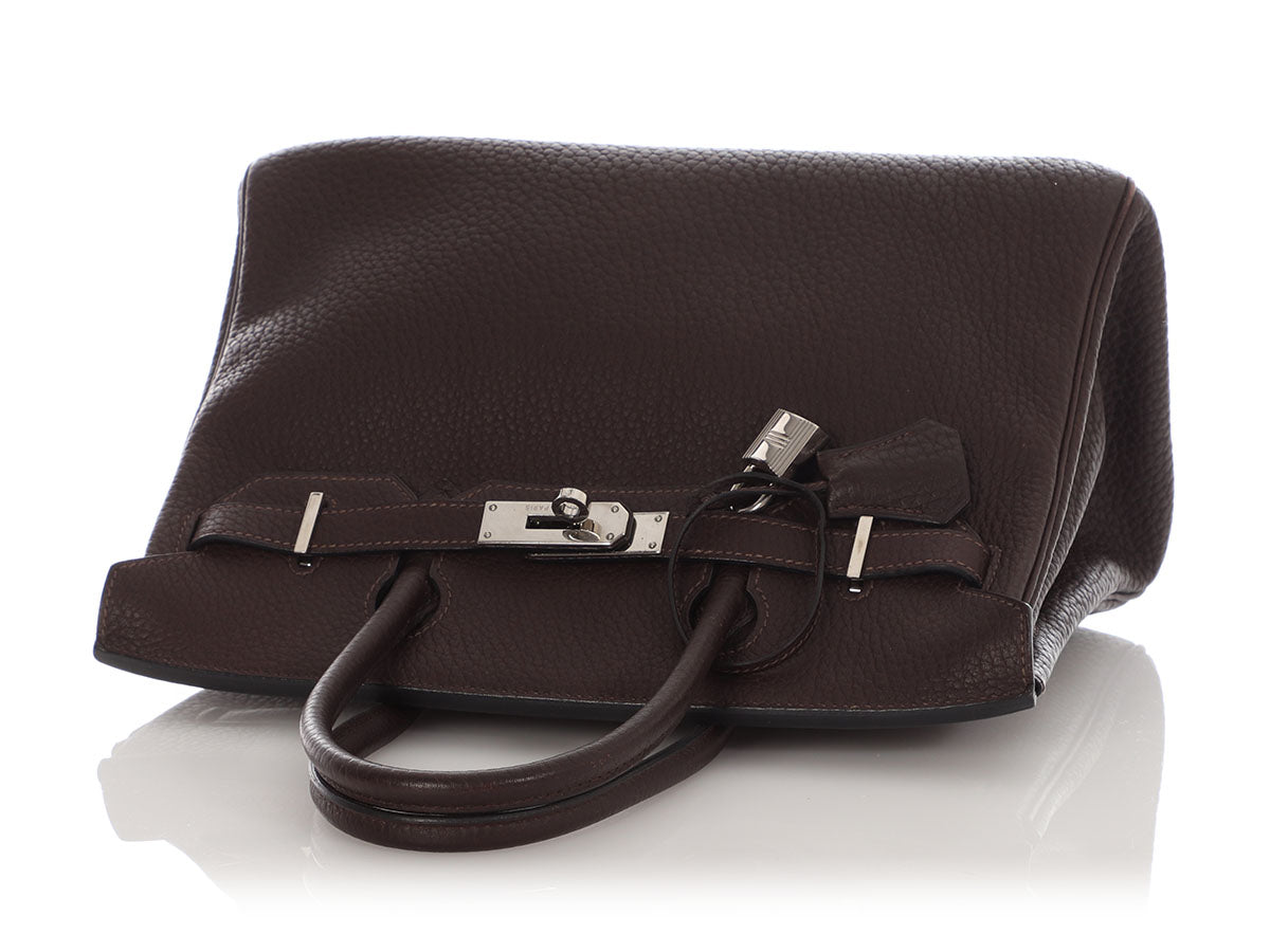 Hermès Chocolate Fjord Birkin 30 - Image 8