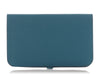 Hermès Turquoise Clémence Dogon Wallet