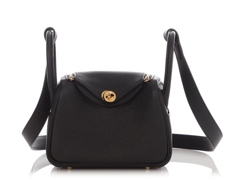 Hermès Mini Black Clémence Lindy 20
