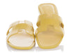 Hermès Yellow Calfskin Oran Slides