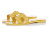 Hermès Yellow Calfskin Oran Slides