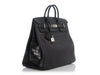 Hermès Matte Black Porosus Crocodile HAC Birkin 40