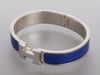 Hermès Narrow Blue Enamel Clic-Clac Bracelet