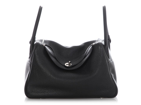 Hermès Black Clémence Lindy 34