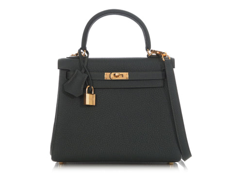 Hermès Vert Foncé Togo Kelly 25