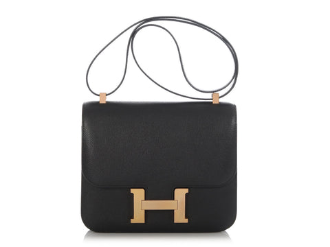Hermès Black Epsom Constance 24