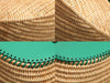 Hermès Vert Vertigo Swift and Osier Wicker Panier de Pêche