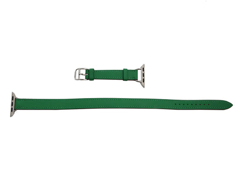 Hermès Vert Swift Apple Watch Double Tour Band 42mm