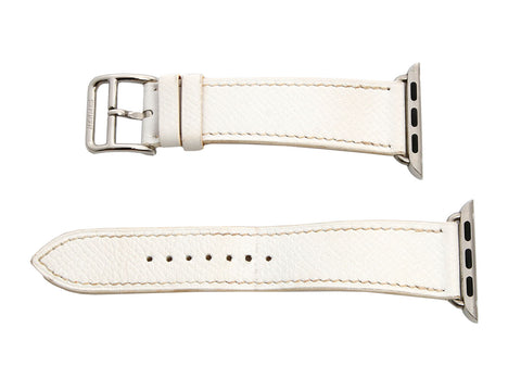 Hermès White Epsom Apple Watch Single Tour Band 42mm