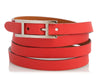 Hermès Red Swift Behapi Triple Tour Bracelet