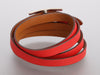 Hermès Red Swift Behapi Triple Tour Bracelet