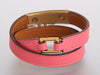 Hermès Rose Azalée Swift Rivale Double Tour Bracelet