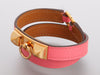 Hermès Rose Azalée Swift Rivale Double Tour Bracelet