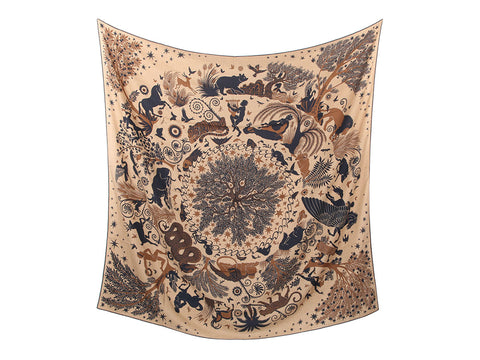 Hermès Les Voitures à Transformation Silk Scarf 90cm