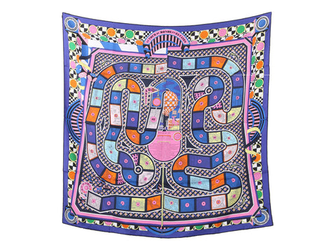 Hermès Le Tour du Monde en 63 Cases Silk Scarf 90cm