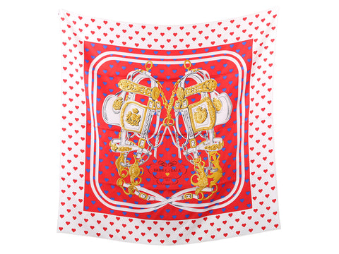 Hermès Brides de Gala Love Silk Scarf 90cm