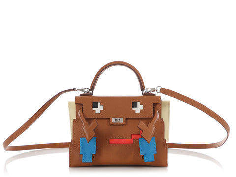Hermès Gold and Zanzibar Epsom Kelly Doll Picto