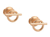 Hermès 18K Rose Gold Echappee Earrings