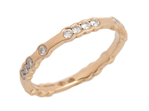 Hermès 18K Rose Gold Diamond Feston de Chaos Ring