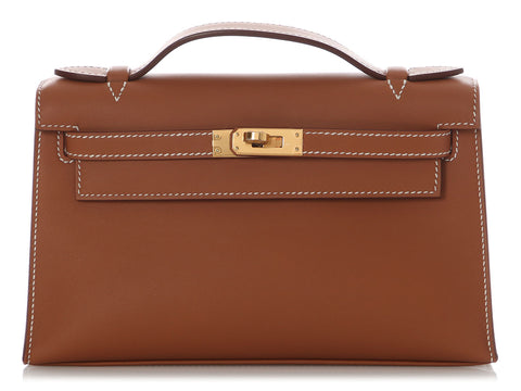 Hermès Gold Swift Kelly Pochette