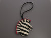 Hermès Black and White Lambskin GeeGee Savannah Bag Charm