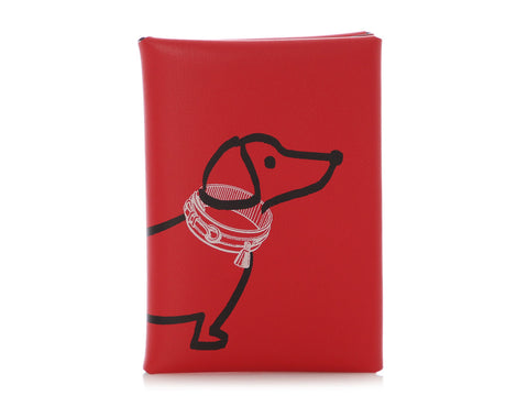 Hermès Rouge de Coeur Swift Dachshund Calvi Duo
