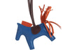 Hermès Bleu France Lambskin Rodeo Bag Charm PM