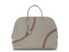 Hermès Gris Perle and Rouge Evercolor Bolide 45 1923 Baseball Travel Bag