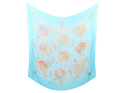 Hermès Escales Méditerranéennes Mousseline Shawl 140cm