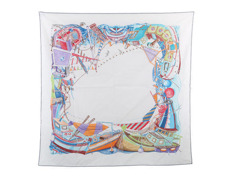 Hermès Bord à Bord Cotton Scarf 80cm