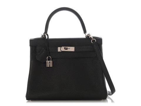 Hermès Black Togo Kelly 28