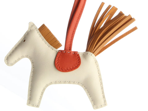 Hermès Craie Lambskin Rodeo Grigri Bag Charm PM