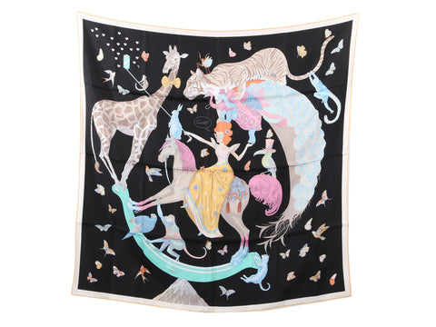 Hermès Story Ouistiti Silk Scarf 90cm