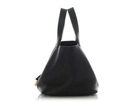 Hermès Black Clémence Picotin Lock 22