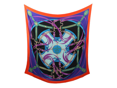 Hermès La Promenade du Matin Cashmere Silk Shawl 140cm