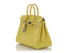Hermès Lime and Bleut Novillo Verso Birkin 25