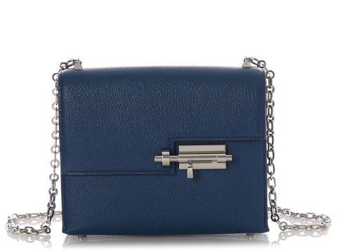 Hermès Mini Bleu Chèvre Verrou