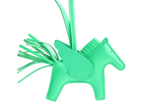 Hermès Vert Comics Lambskin Pégase Rodeo PM