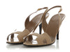 Hermès Beige Patent Night Slingback Sandals