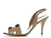 Hermès Beige Patent Night Slingback Sandals