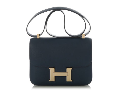 Hermès Bleu de Prusse Epsom Constance Mirror 1-24