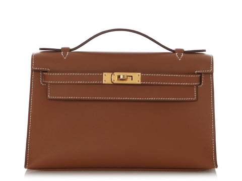 Hermès Gold Swift Kelly Pochette